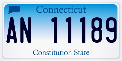 CT license plate AN11189