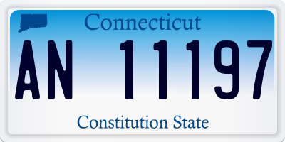 CT license plate AN11197