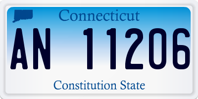 CT license plate AN11206