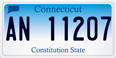 CT license plate AN11207