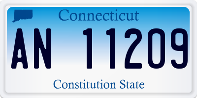 CT license plate AN11209