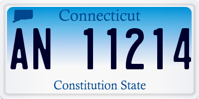 CT license plate AN11214