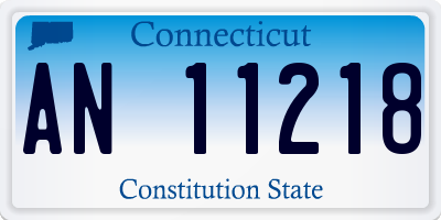CT license plate AN11218