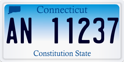 CT license plate AN11237