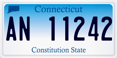 CT license plate AN11242