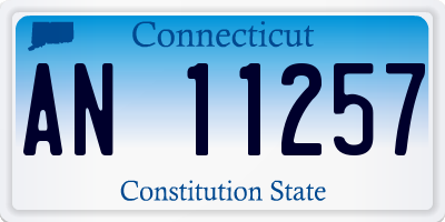 CT license plate AN11257