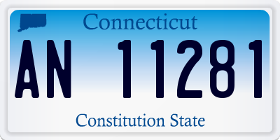 CT license plate AN11281