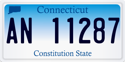 CT license plate AN11287