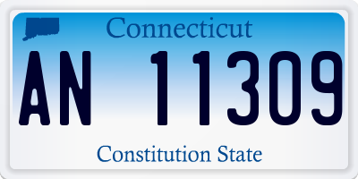 CT license plate AN11309