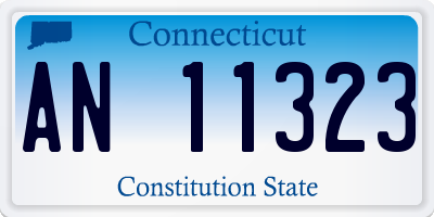 CT license plate AN11323