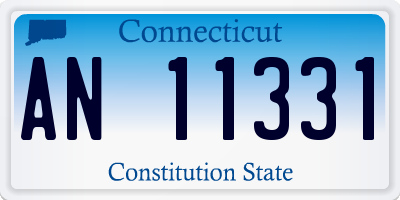 CT license plate AN11331