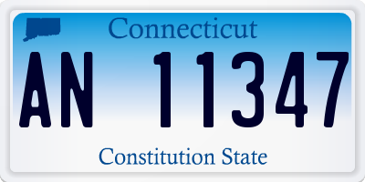 CT license plate AN11347