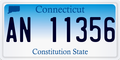 CT license plate AN11356
