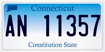 CT license plate AN11357