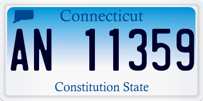 CT license plate AN11359