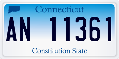 CT license plate AN11361