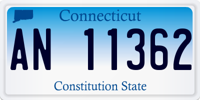 CT license plate AN11362