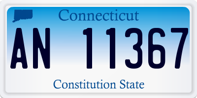 CT license plate AN11367