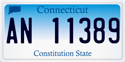 CT license plate AN11389