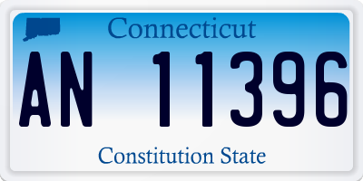 CT license plate AN11396