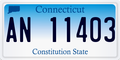 CT license plate AN11403