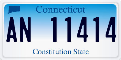 CT license plate AN11414