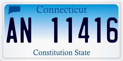 CT license plate AN11416