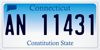 CT license plate AN11431