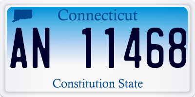 CT license plate AN11468