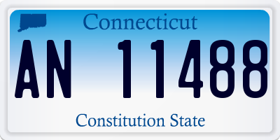 CT license plate AN11488