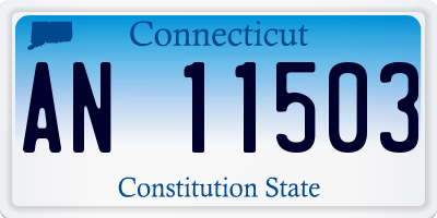 CT license plate AN11503