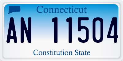CT license plate AN11504