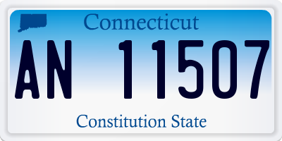 CT license plate AN11507