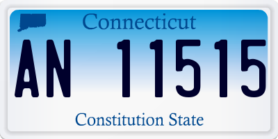 CT license plate AN11515
