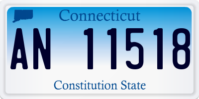 CT license plate AN11518