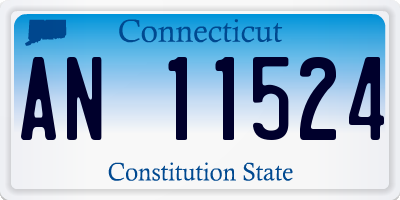 CT license plate AN11524