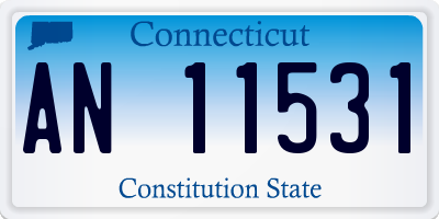 CT license plate AN11531