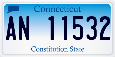 CT license plate AN11532