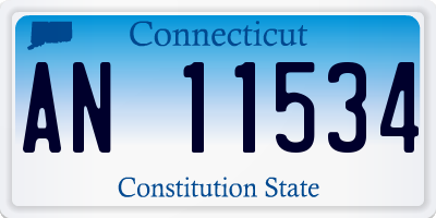 CT license plate AN11534