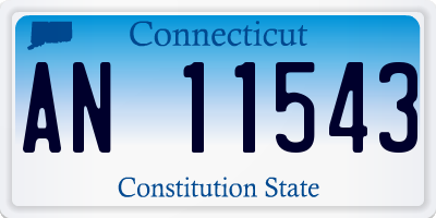 CT license plate AN11543