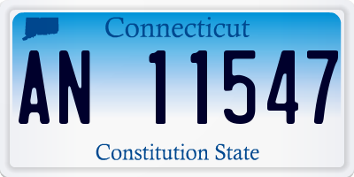 CT license plate AN11547