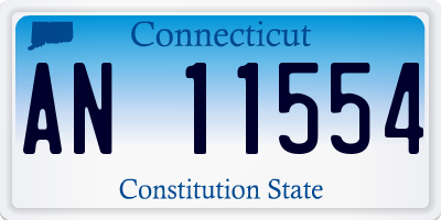 CT license plate AN11554