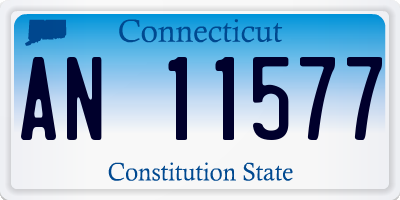CT license plate AN11577