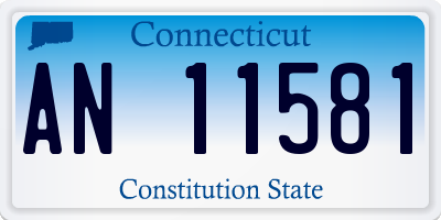 CT license plate AN11581