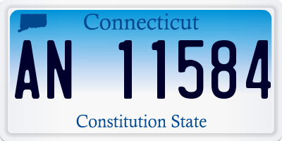 CT license plate AN11584