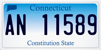 CT license plate AN11589