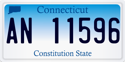 CT license plate AN11596