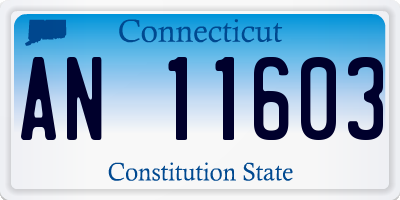 CT license plate AN11603