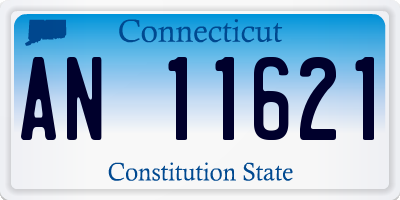 CT license plate AN11621