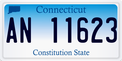 CT license plate AN11623